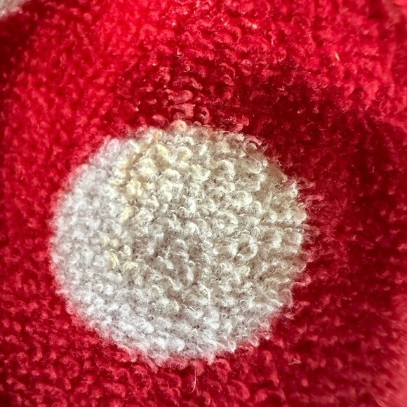 Joe Fresh 5T Girls Fleece Zip Red Polka Dot Onesie Pajamas - Picture 4 of 5